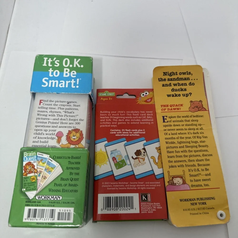 Lot of Educational Flash Cards and Brain Quests